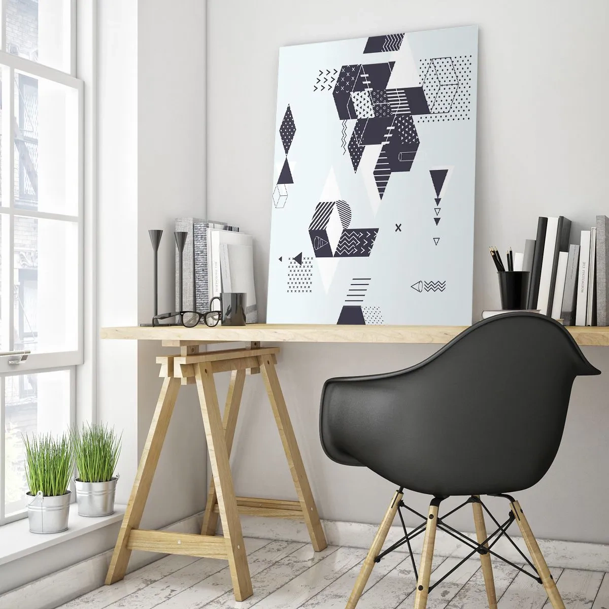 Glastavla - Bild på glas - I matematikerns själ - 50x70 cm