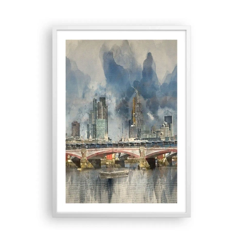 Affisch i vit ram - London i hela sin prakt - 50x70 cm