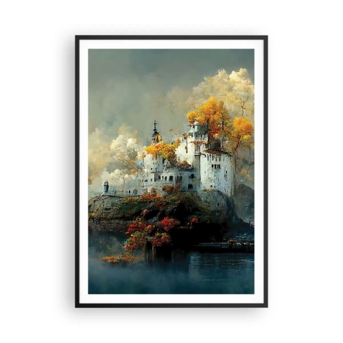 Affisch i svart ram - Början på en romantisk historia - 70x100 cm