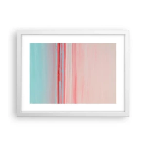 Affisch i vit ram - Abstraktion i gryningen - 40x30 cm
