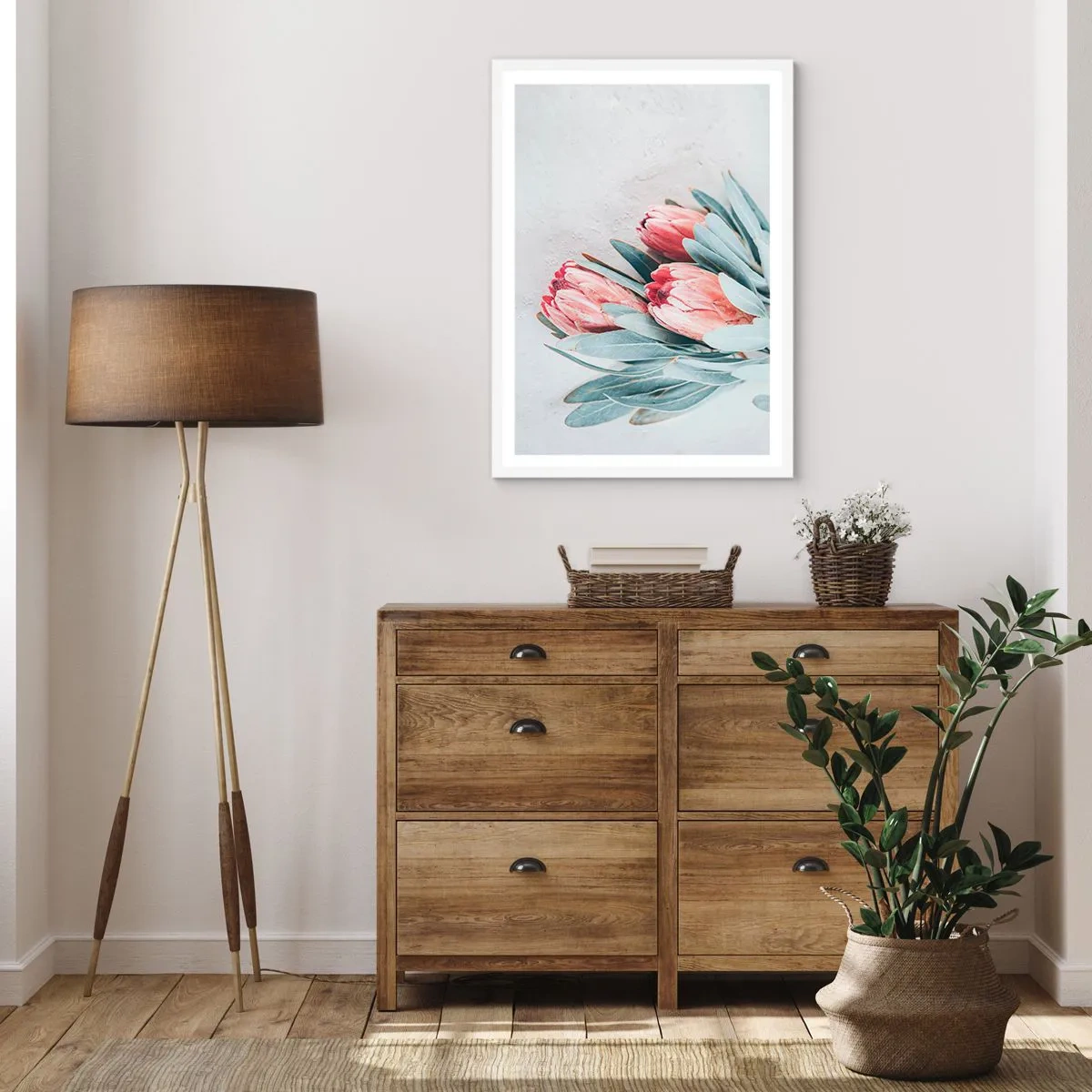 Affisch i vit ram - Generad av sin skönhet - 30x40 cm