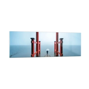Glastavla - Bild på glas - Japansk begrundan - 160x50 cm