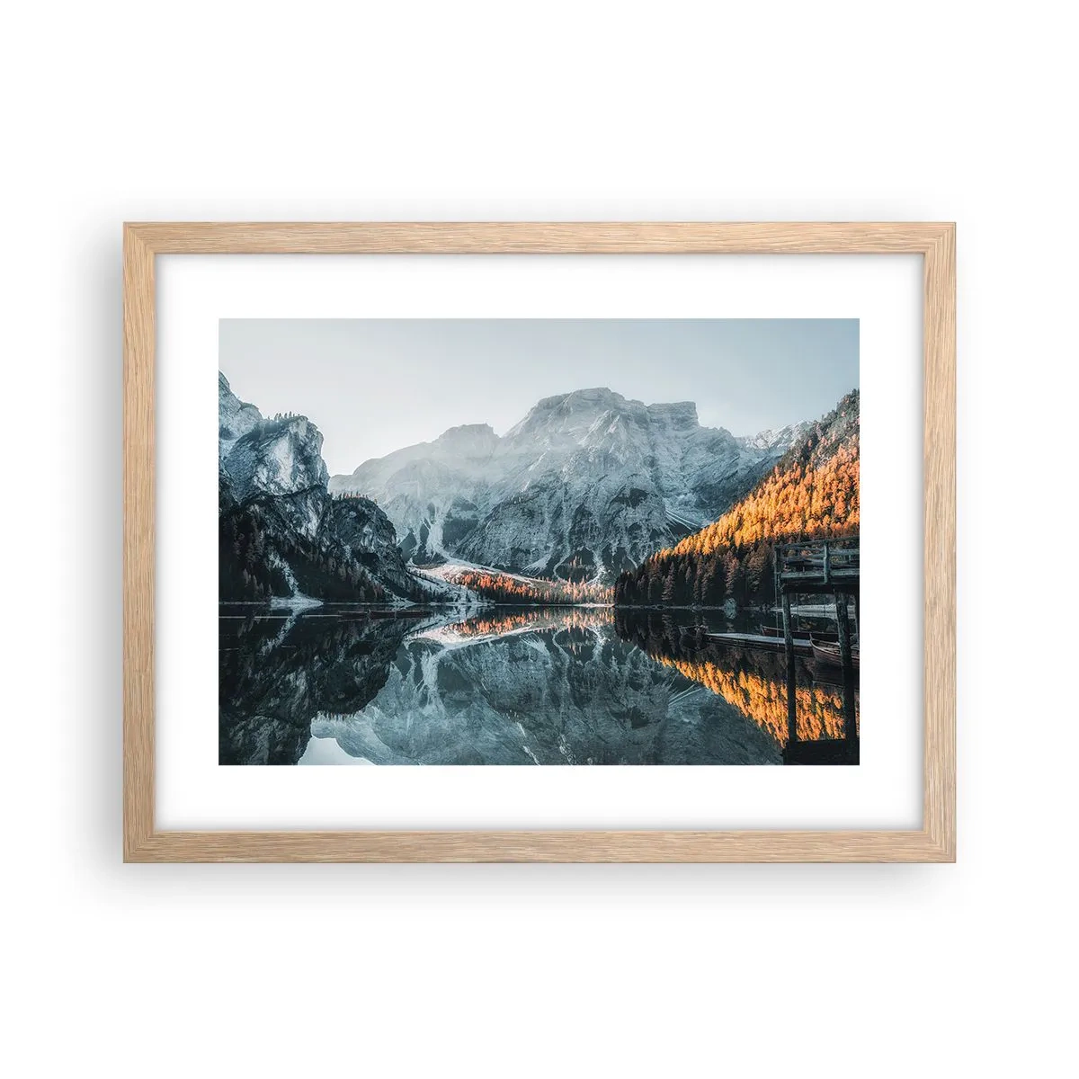 Affisch i ram av ljusek - Spegellandskap - 40x30 cm