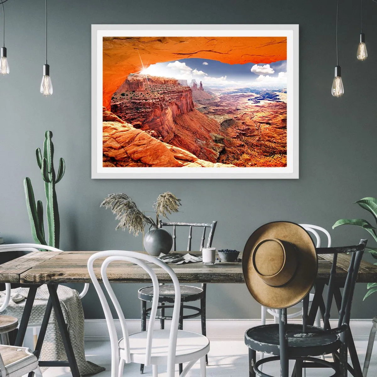 Affisch i vit ram - Skapat av naturen - 50x40 cm