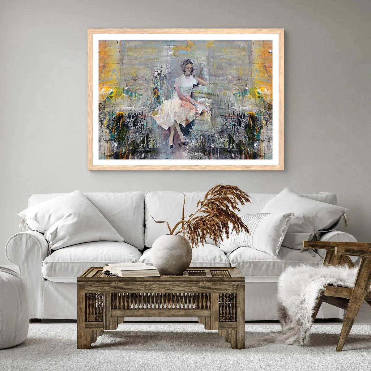 Affisch i ram av ljusek - Klassisk och modern - 40x30 cm