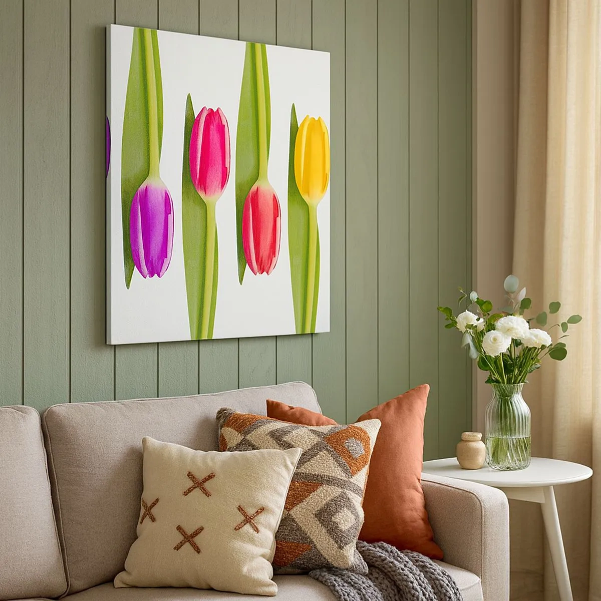 Canvastavla - Bild på duk - Regnbågskomposition - 30x30 cm