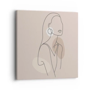 Canvastavla - Bild på duk - Flickaktighetens ikon - 40x40 cm