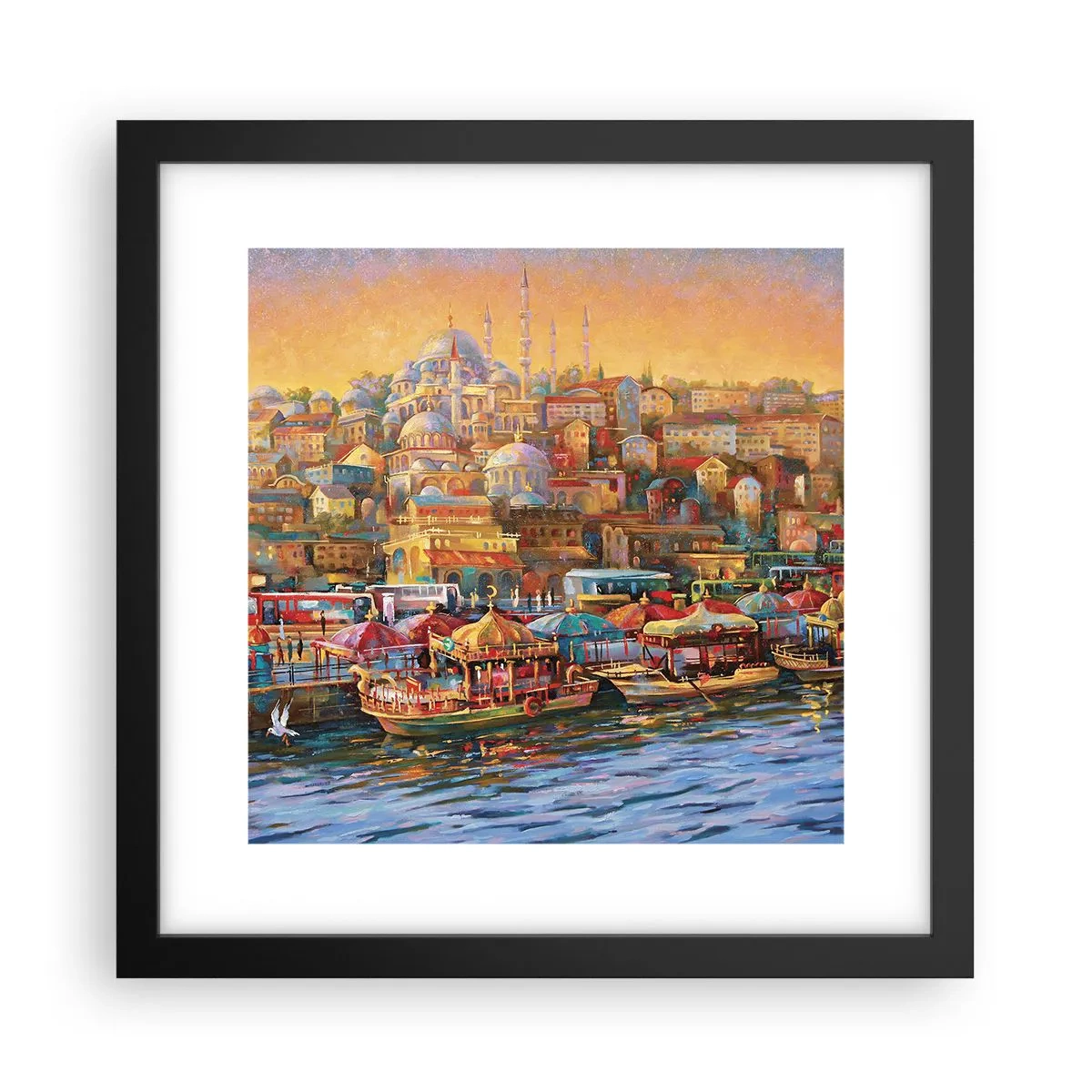 Affisch i svart ram - Istanbul-berättelse - 30x30 cm