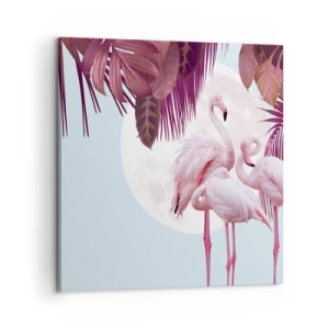 Canvastavla - Bild på duk - De tre fågelgracena - 60x60 cm