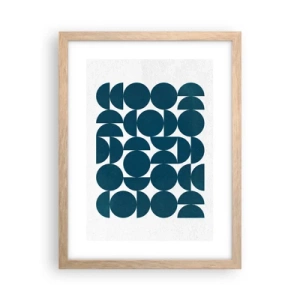 Affisch i ram av ljusek - Cirklar och halvcirklar - 30x40 cm