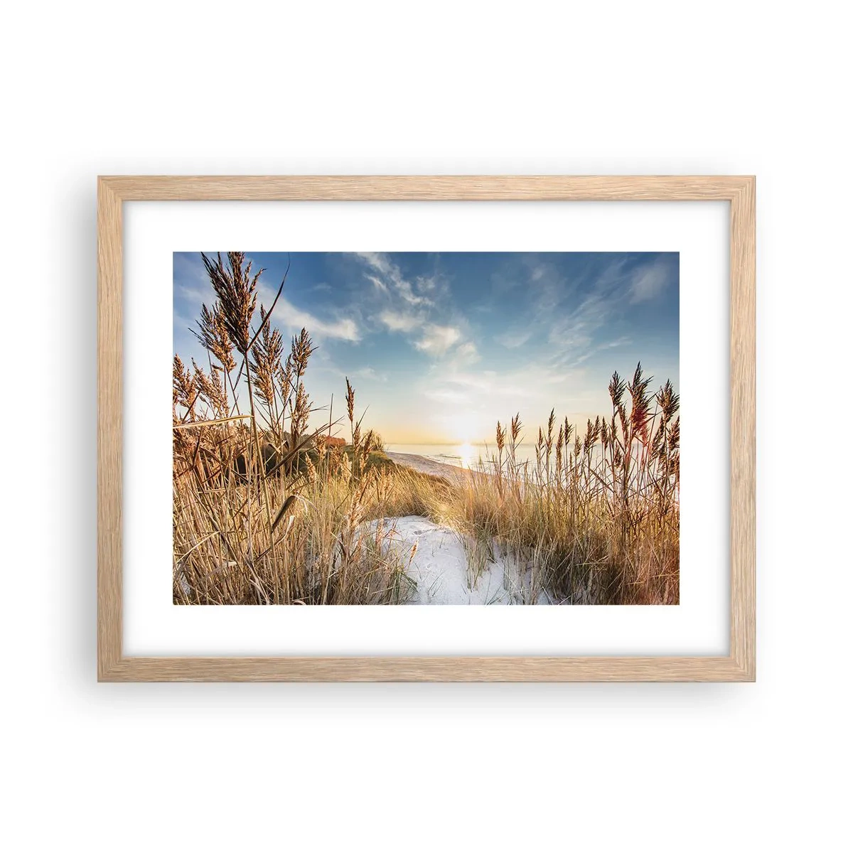 Affisch i ram av ljusek - Nordlig strand - 40x30 cm