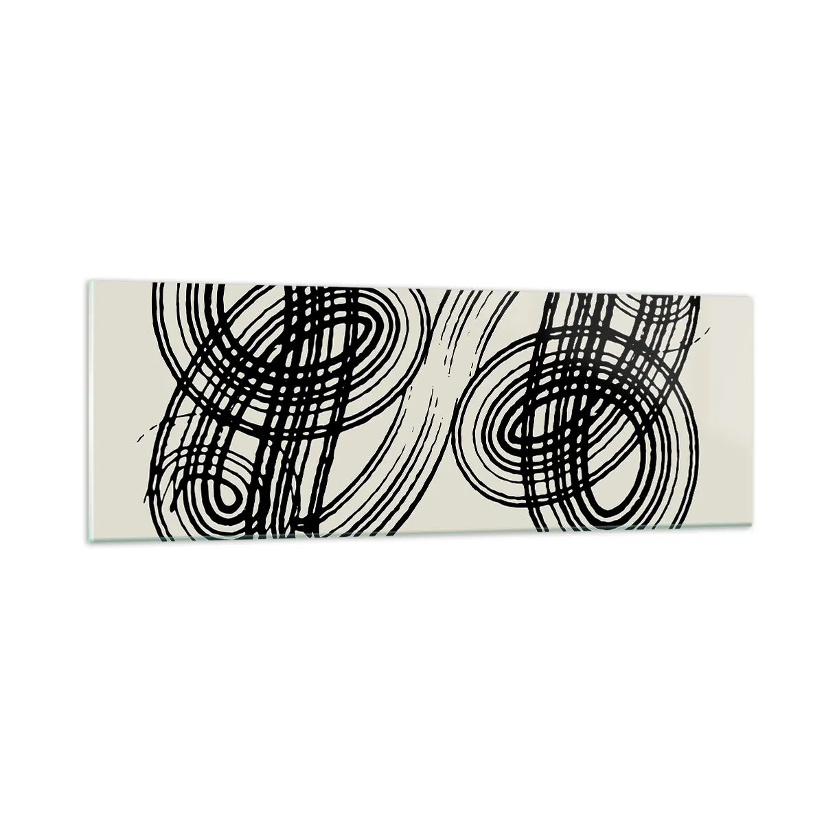 Glastavla - Bild på glas - Det kom ut spontant - 90x30 cm