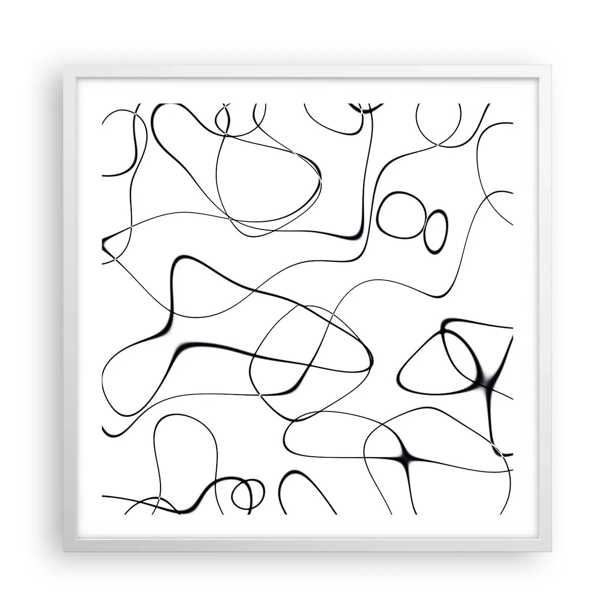 Affisch i vit ram - Livets stigar, ödets tur - 60x60 cm