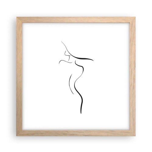 Affisch i ram av ljusek - Svårfångad som en våg - 30x30 cm