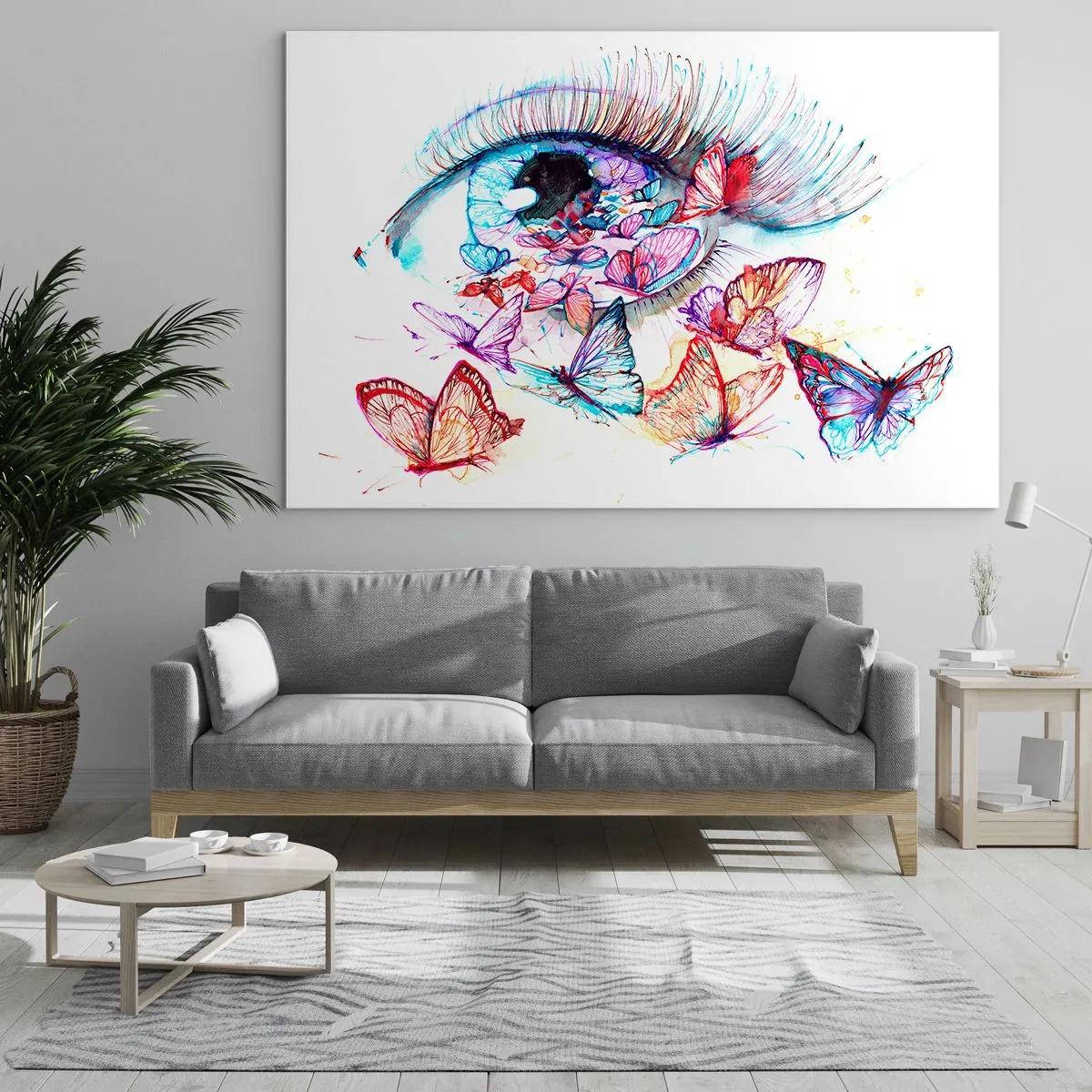 Glastavla - Bild på glas - Ögonens sagolika charm - 100x70 cm