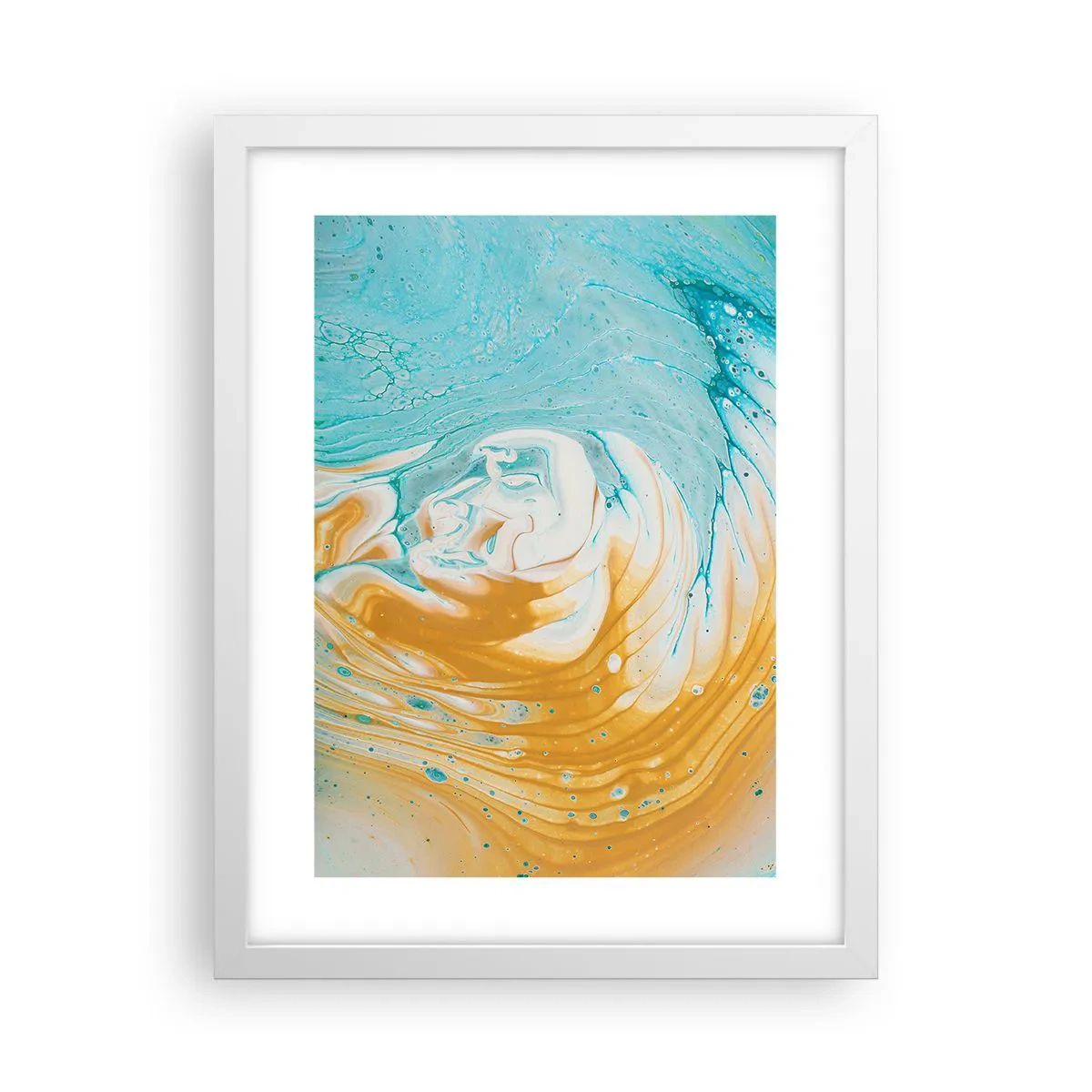 Affisch i vit ram - Pastellfärgad virvel - 30x40 cm