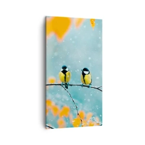 Canvastavla - Bild på duk - Fåglarnas skvaller - 45x80 cm
