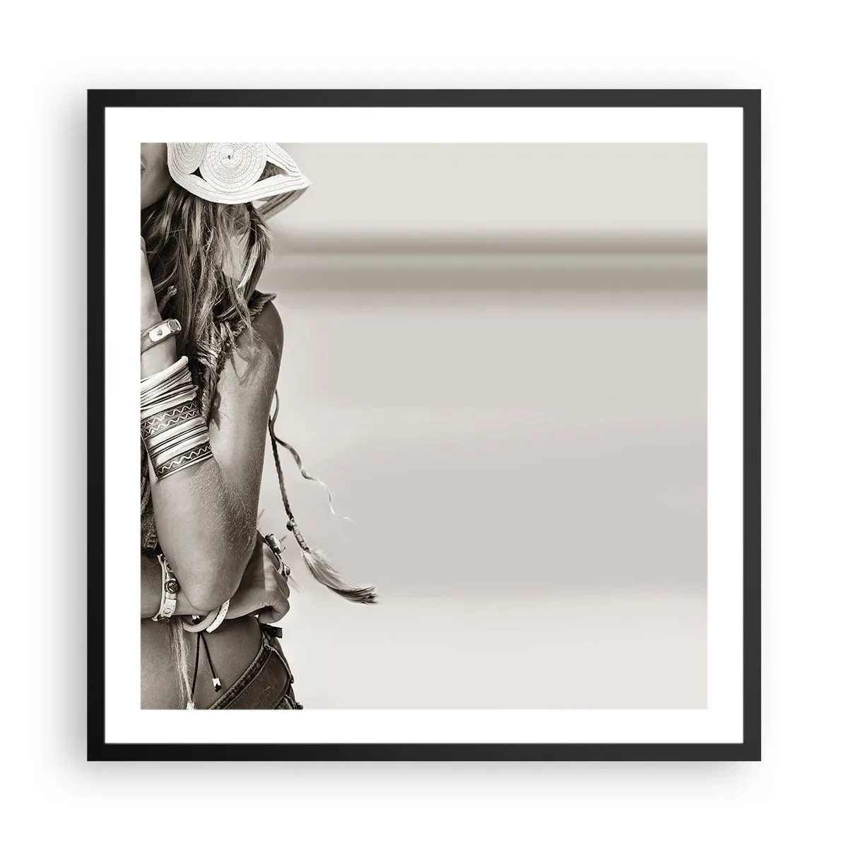 Affisch i svart ram - Som flickorna brukar - 60x60 cm
