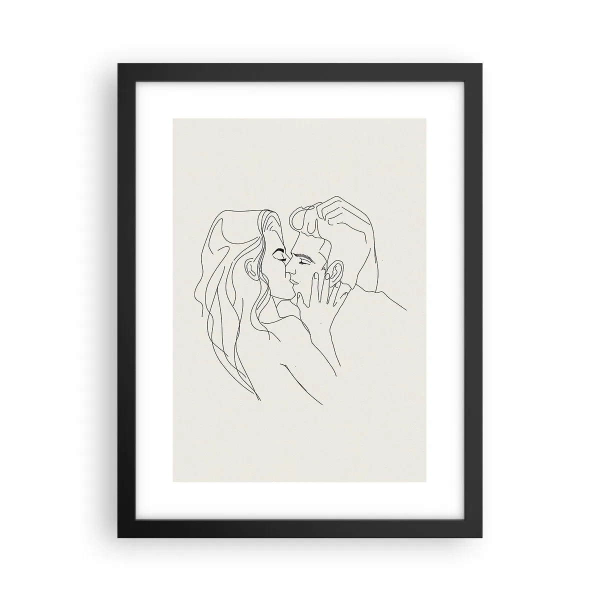 Affisch i svart ram - I kärlekens famn - 30x40 cm
