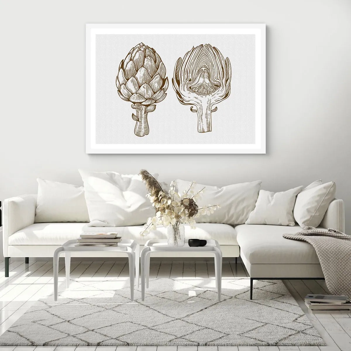 Affisch i vit ram - Anatomilektion - 70x50 cm