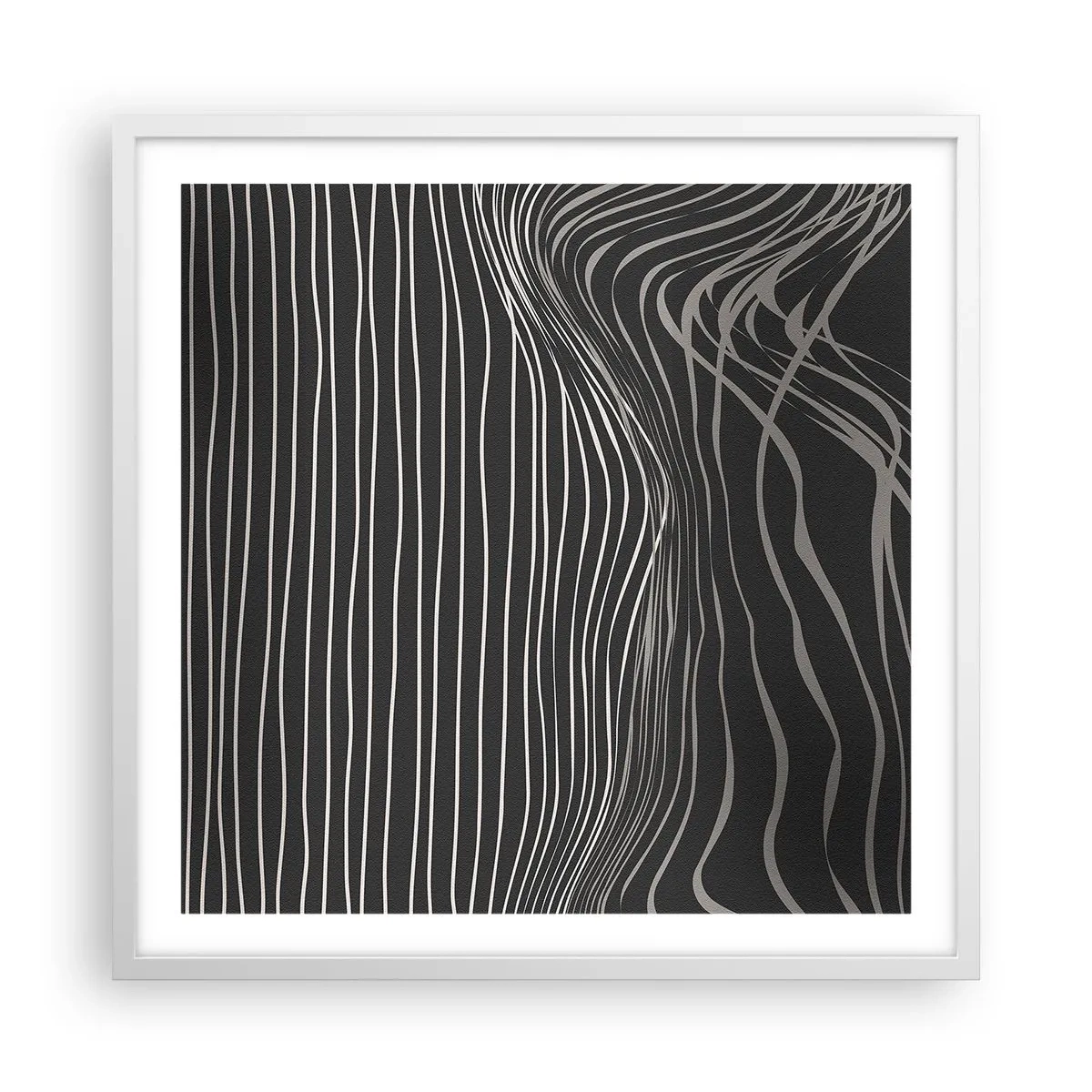 Affisch i vit ram - Rytm och accent - 60x60 cm