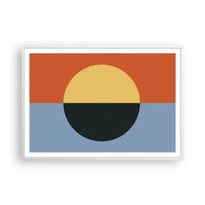 Affisch i vit ram - Komposition av värme och kyla - 100x70 cm