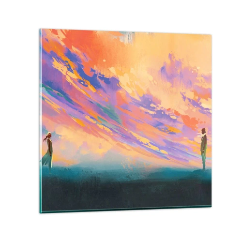 Glastavla - Bild på glas - Dragkraft - 30x30 cm