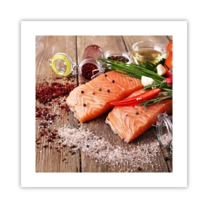 Affisch - Norskt äventyr i köket - 40x40 cm