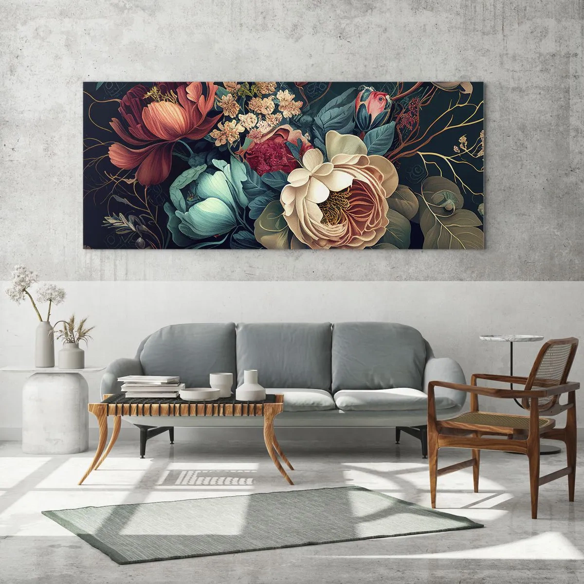Glastavla - Bild på glas - Charm från 1800-talet - 100x40 cm