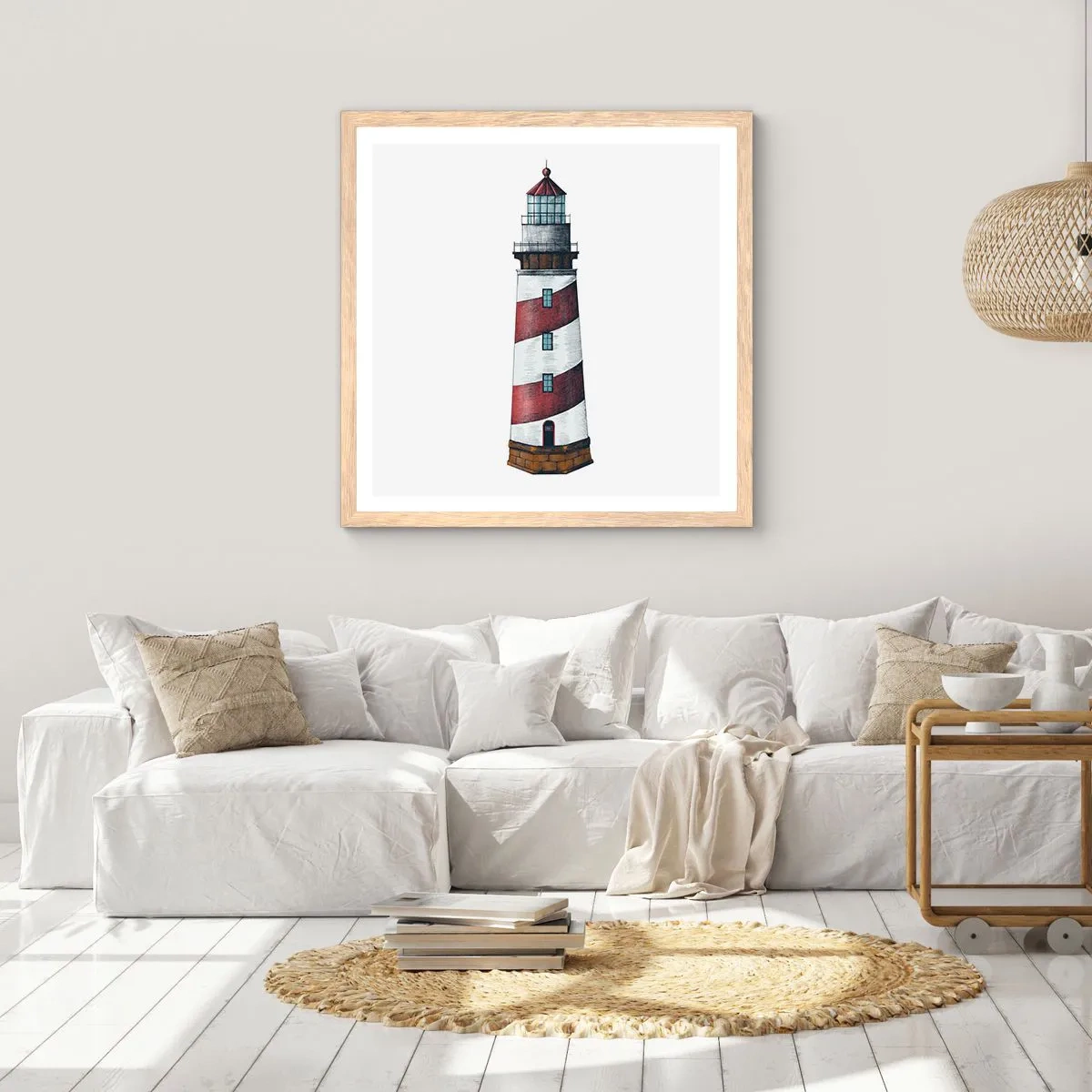 Affisch i ram av ljusek - Alltid på sin vakt - 60x60 cm