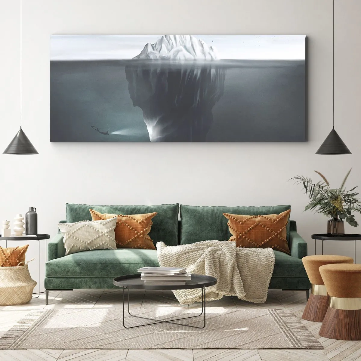 Canvastavla - Bild på duk - Undervattensmysterium - 100x40 cm