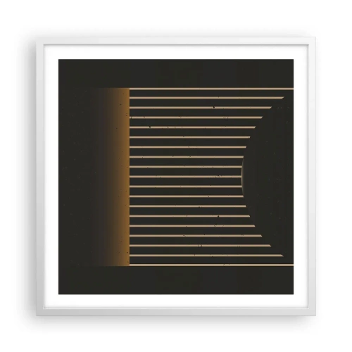 Affisch i vit ram - Utforska mörkret - 60x60 cm