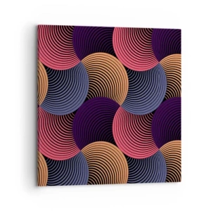 Canvastavla - Bild på duk - I en cirkulär rytm - 70x70 cm