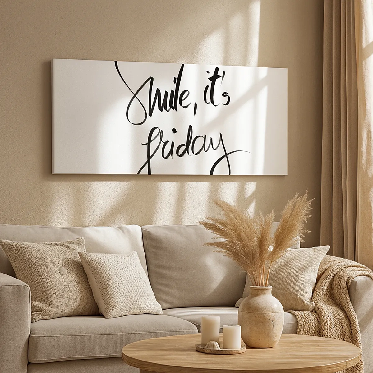 Canvastavla - Bild på duk - Riktig glädje - 30x30 cm