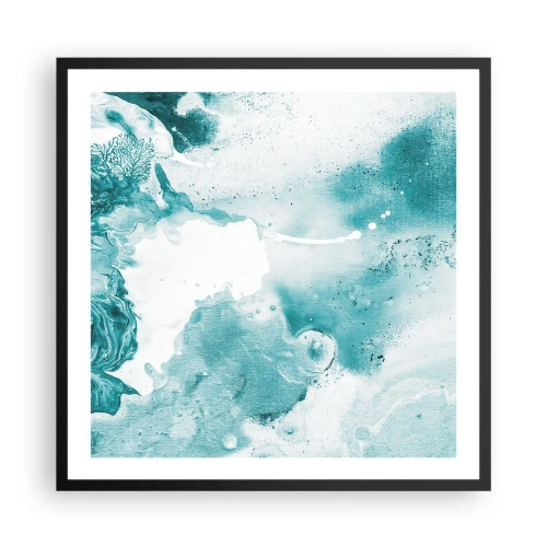 Affisch i svart ram - Blåa laguner - 60x60 cm