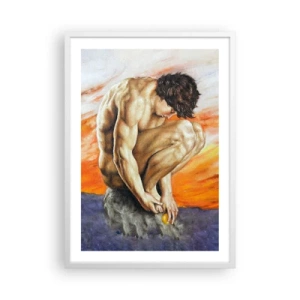 Affisch i vit ram - Försänkt i sig själv - 50x70 cm