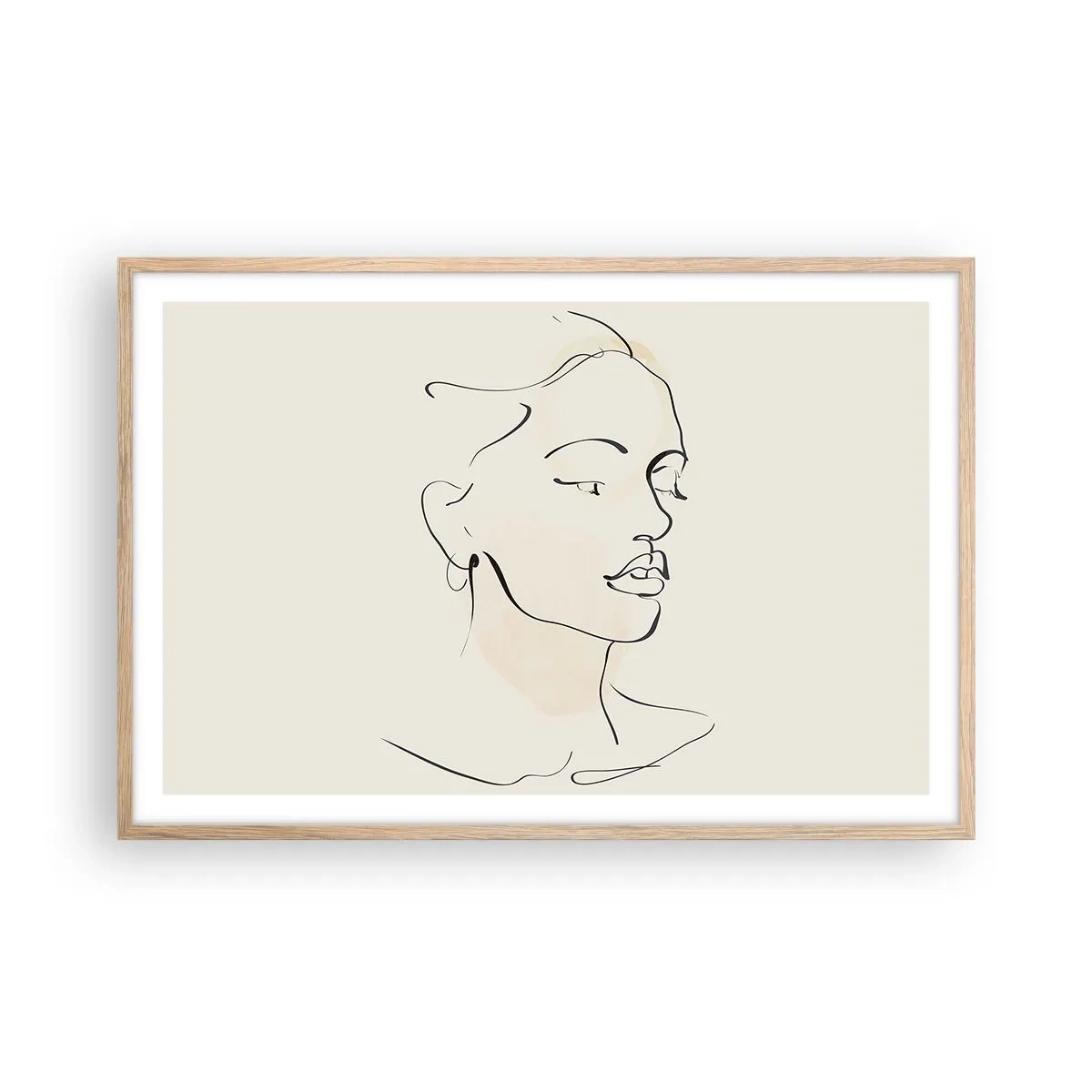 Affisch i ram av ljusek - Säkra drag - 91x61 cm