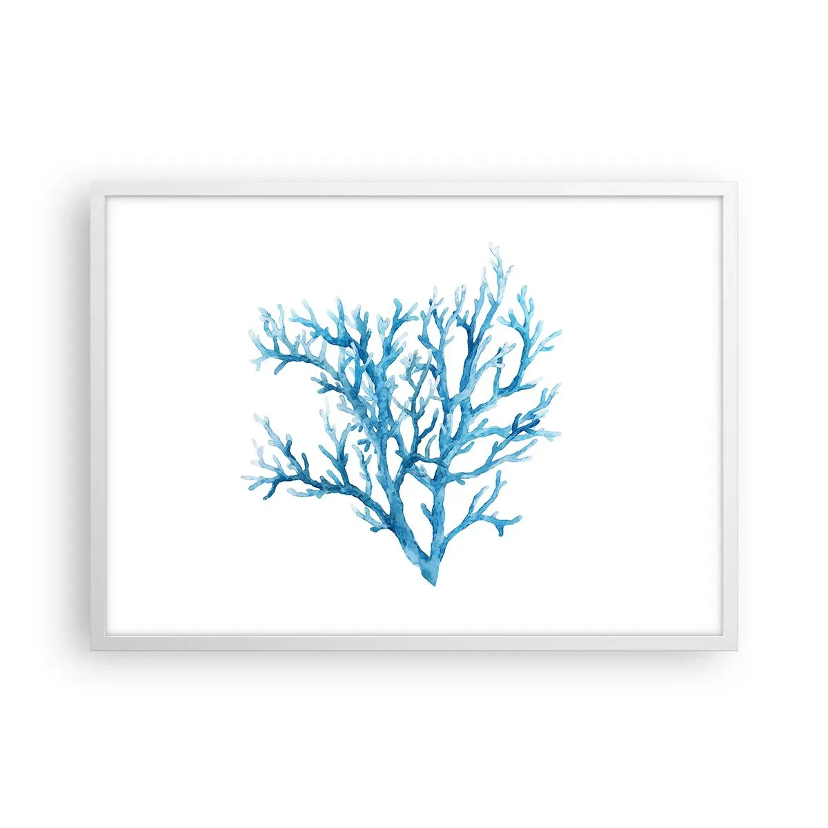 Affisch i vit ram - Marin filigran - 70x50 cm
