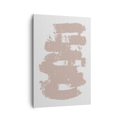 Canvastavla - Bild på duk - Abstraktion i mjuk rosa - 70x100 cm
