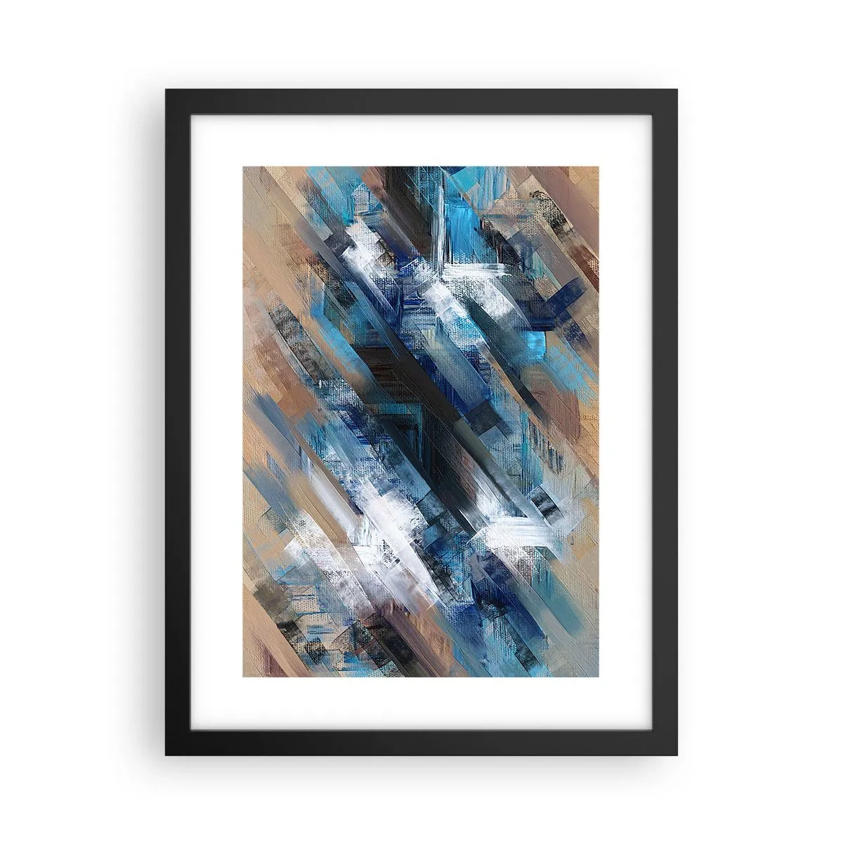 Affisch i svart ram - På en blå sluttning - 30x40 cm