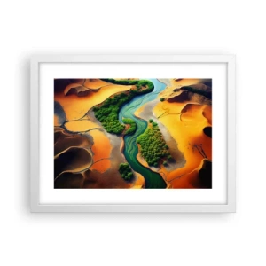 Affisch i vit ram - Livgivande flod - 40x30 cm