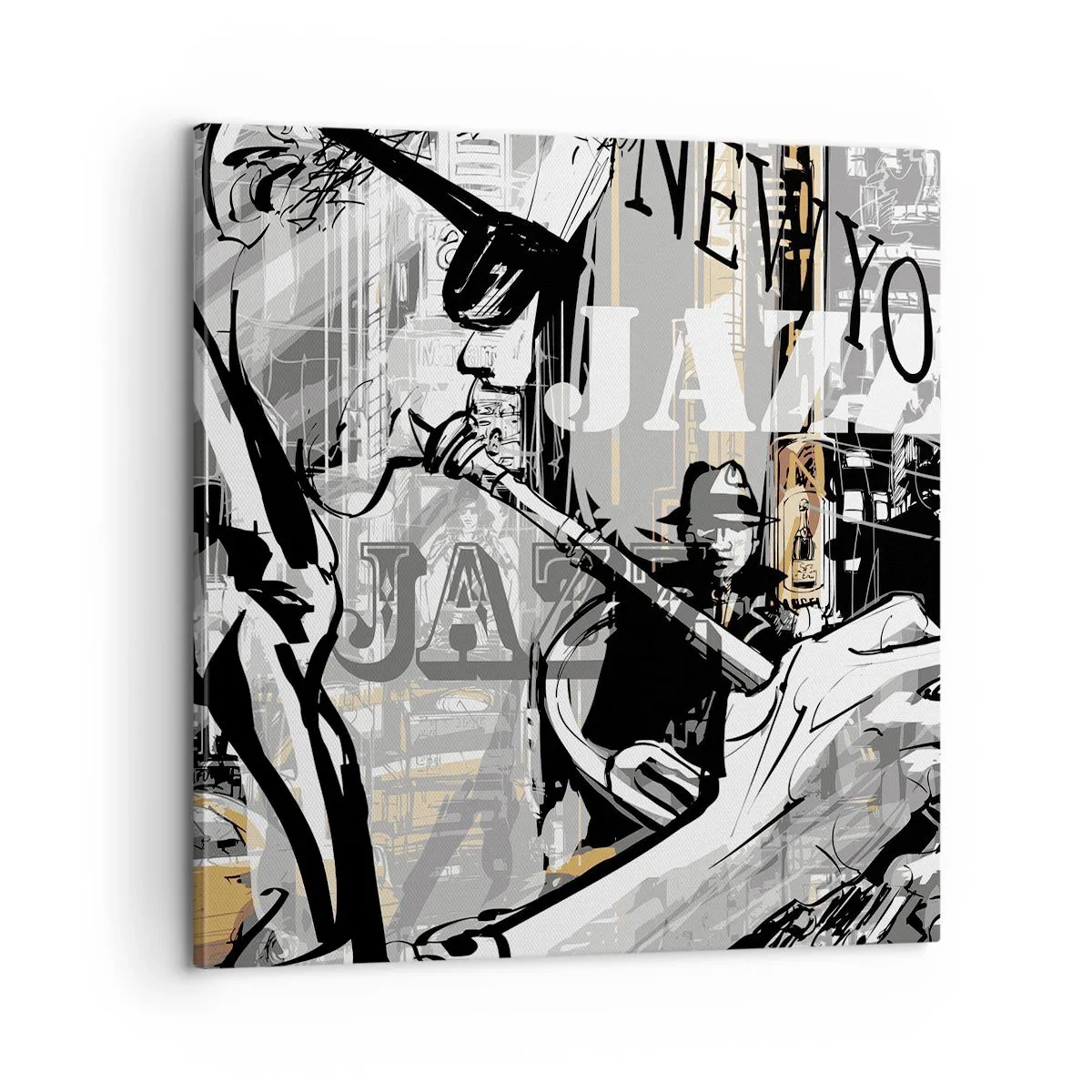 Canvastavla - Bild på duk - I New Yorks rytm - 60x60 cm