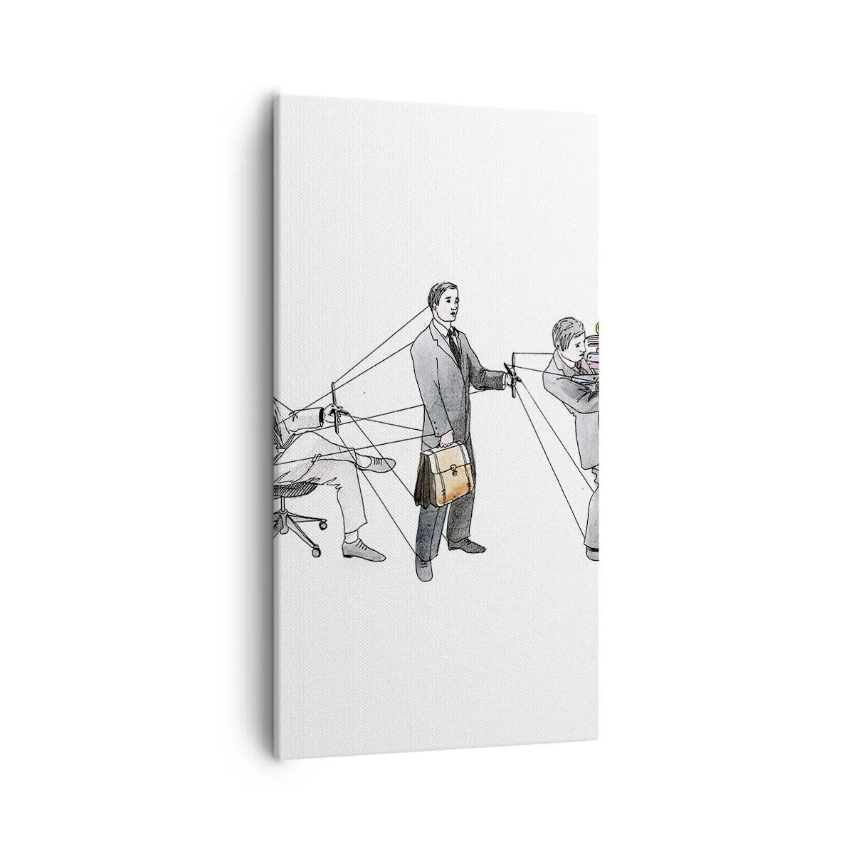 Canvastavla - Bild på duk - Var och en har sin chef - 55x100 cm