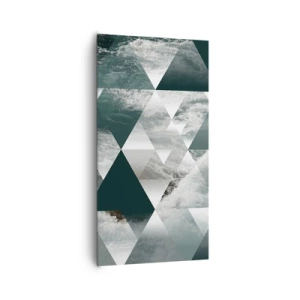 Canvastavla - Bild på duk - Kristallperspektiv - 65x120 cm