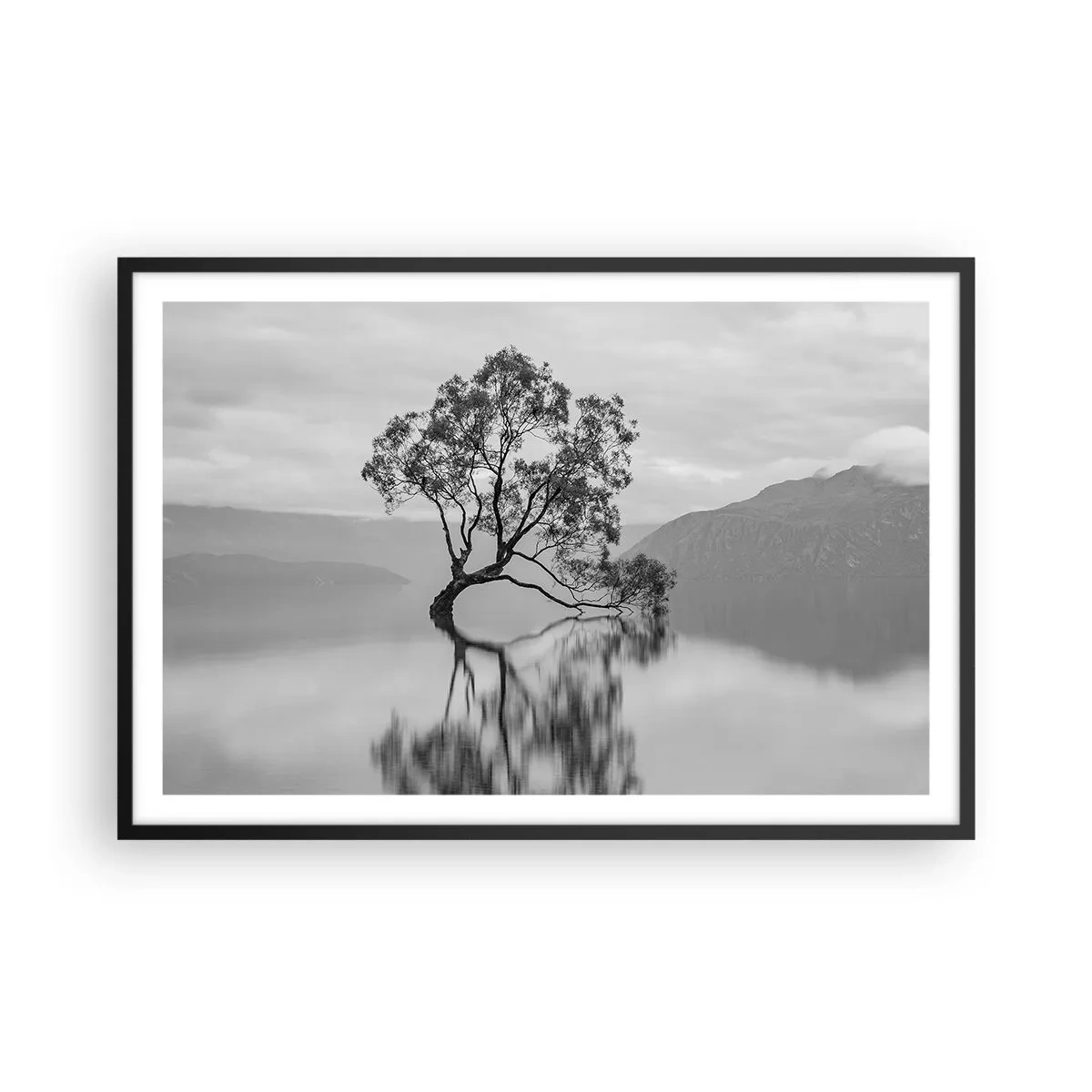 Affisch i svart ram - Det finns ett land - 91x61 cm