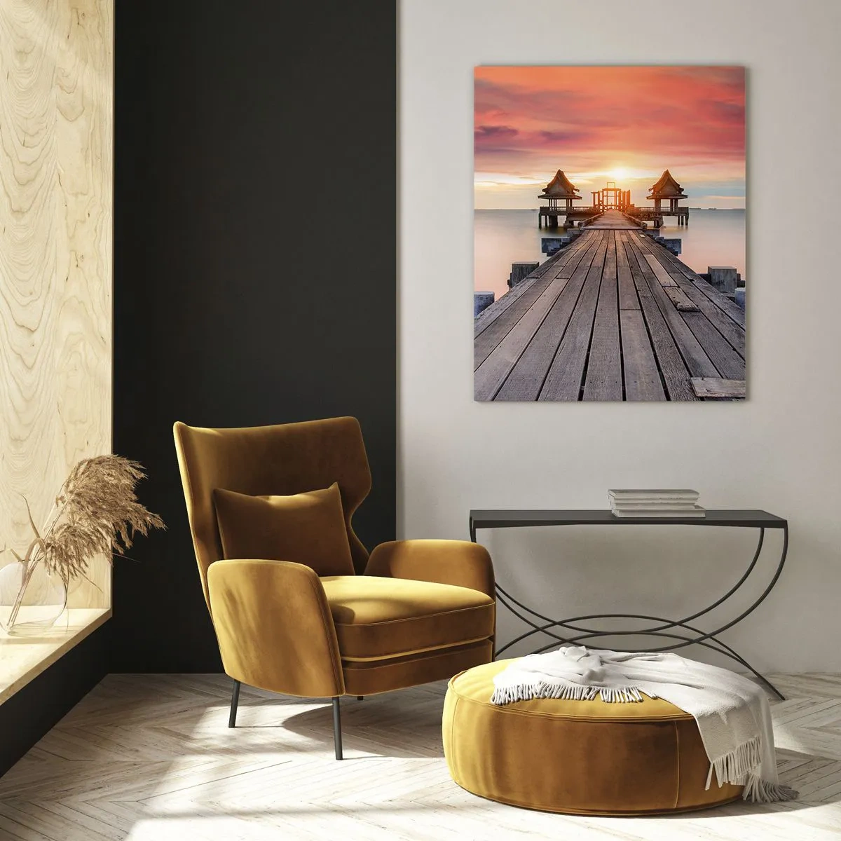Glastavla - Bild på glas - Skymning i öst - 50x70 cm