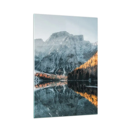 Glastavla - Bild på glas - Spegellandskap - 70x100 cm