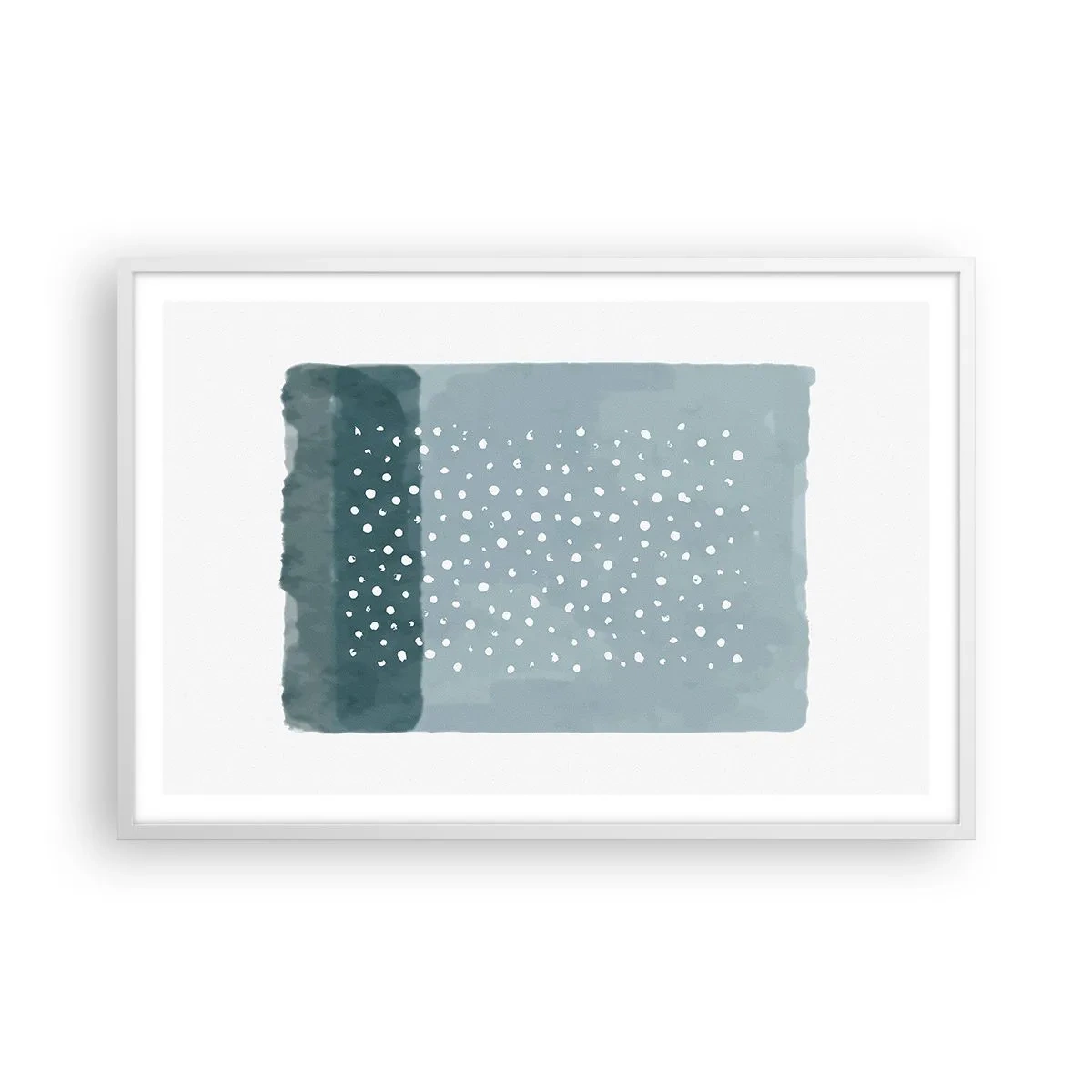 Affisch i vit ram - Uppstådda ur det blåa - 91x61 cm