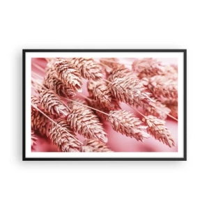 Affisch i svart ram - Blomkaskad i rosa - 91x61 cm