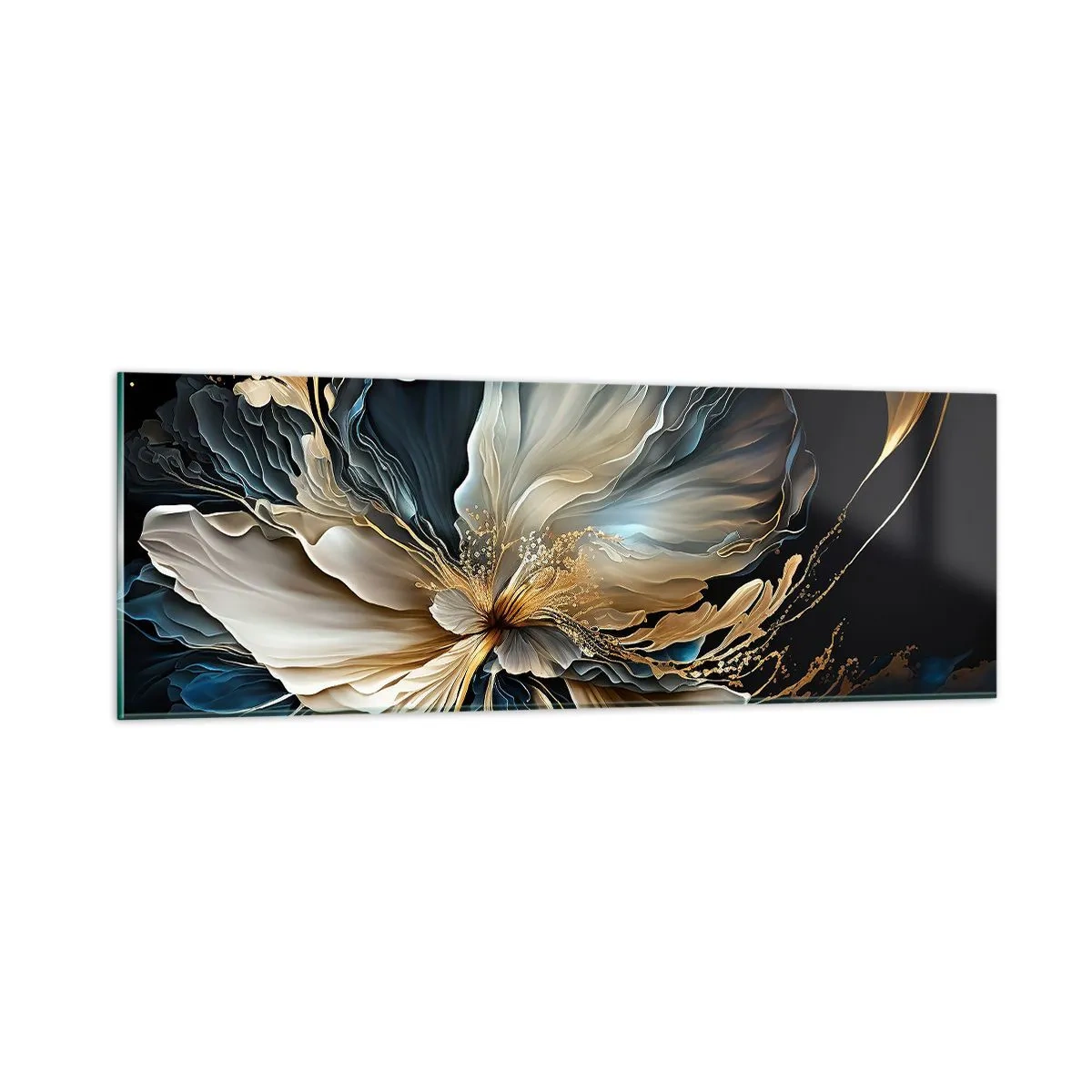 Glastavla - Bild på glas - Sagolik ormbunksblomma - 90x30 cm